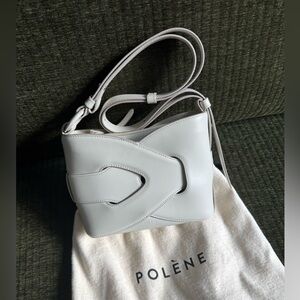 Polène Nodde Bag in Smooth Chalk